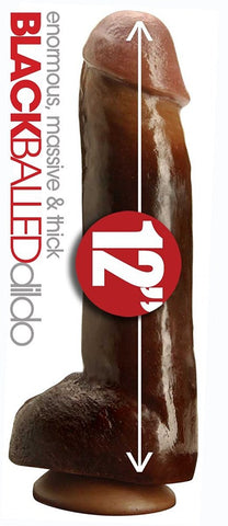 Black Balled 12 inch Dildo - Realistic Dildos