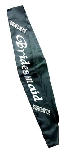 Black Bridesmaid Sash - Bachelorette and Bucks