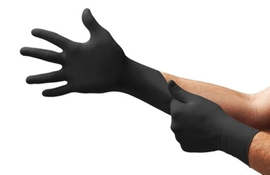 Microflex Black Dragon Zero Powder-Free Nitrile Gloves - Advanced Grip - Dental and Clinical