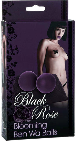 Doc Johnson Black Rose Blooming Ben Wa Balls - Personal Massagers