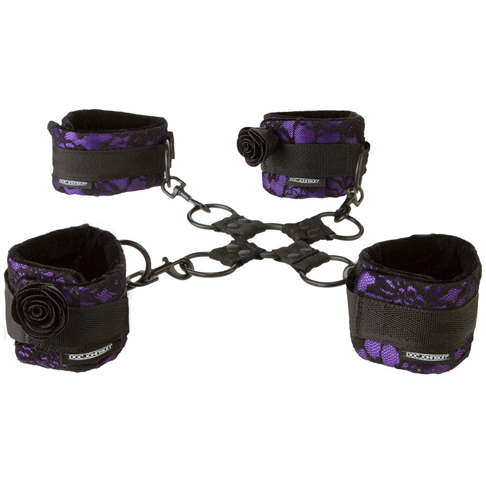 Black Rose Four-Way Foreplay - - Cuffs And Restraints