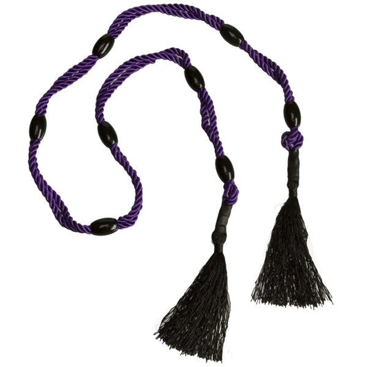 Doc Johnson Black Rose Multi Position Beaded Rope - Cuffs and Restraints