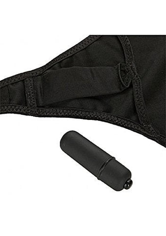 Doc Johnson Black Rose Secret Garden Vibrating Panty - Clit Ticklers and Pulsators