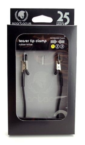 Blackline Teaser Clamps - Rubber Tether - Nipple and Clit Clamps