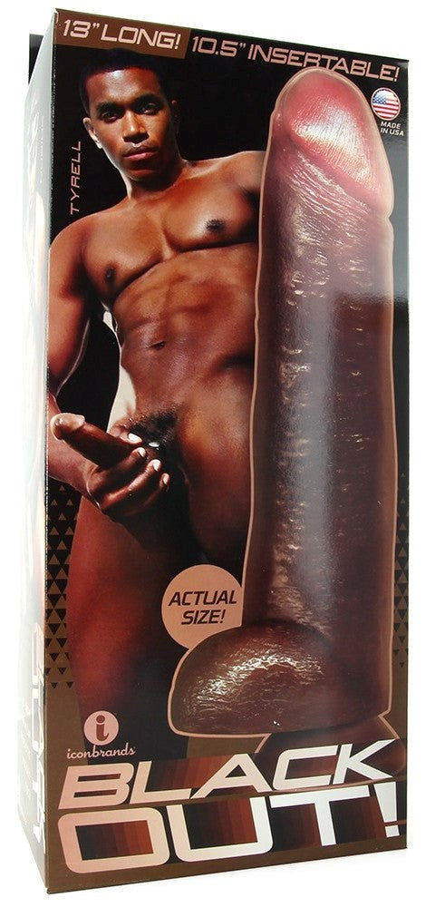Blackout! Black 13 inch Dong - Realistic Dildos