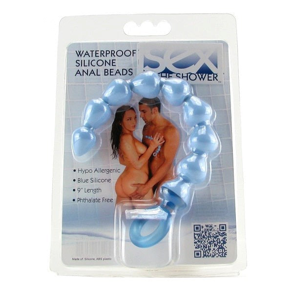 Blue Silicone Anal Beads - - Anal Beads and Balls