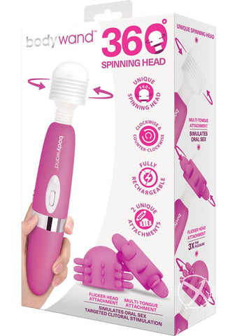 Bodywand 360 Spinning Head Massager 3 Piece Set - Luxury Sex Toys