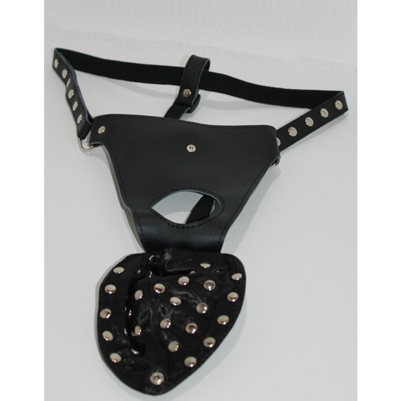 Bondage Laden Jock Strap Studded Leather - - His Fetish