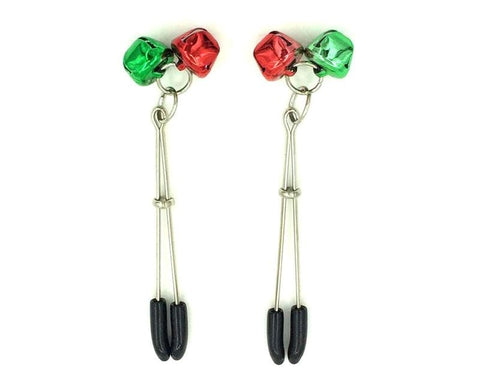 Bondage Nipple Clamps with Two Bells - Breast and Nipple Toys