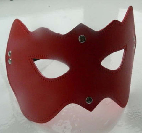 Cat PVC Eye Mask Red Heavy - Fancy Dress Ups