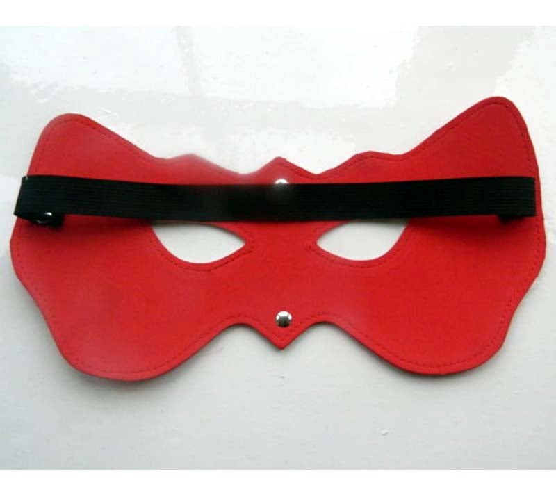 Cat PVC Eye Mask Red Heavy - - Fancy Dress Ups