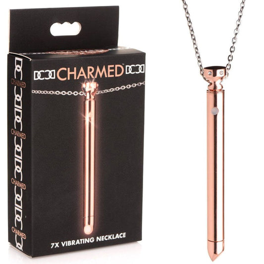 Sensual Allure - Charmed 7X Vibrating Necklace in Rose Gold - Luxury Sex Toys