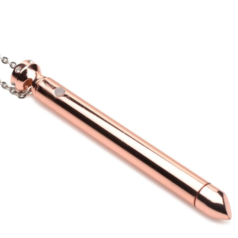 Charmed 7X Vibrating Necklace - ROSE - - Luxury Sex Toys