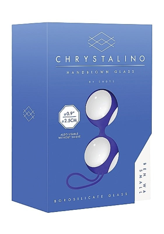 Chrystalino Ben Wa Small White - - Glass Sex Toys