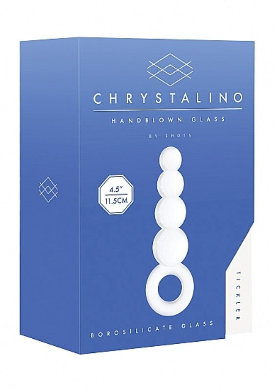 Chrystalino Tickler White - - Glass Sex Toys