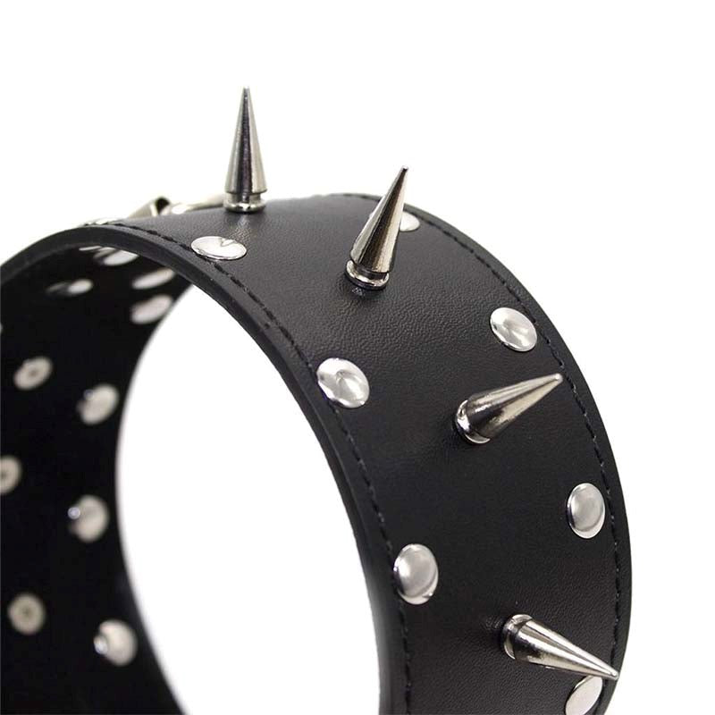 Classic Long Spike Collar Heavy - - Fancy Dress Ups