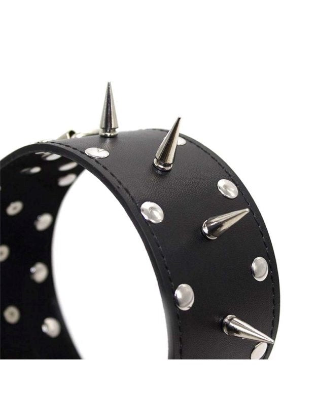 Classic Long Spike Collar Heavy - - Fancy Dress Ups