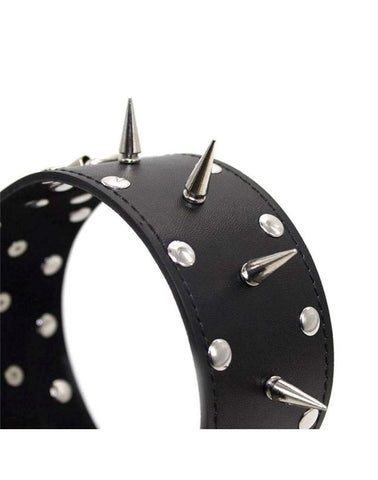 Classic Long Spike Collar Heavy - Fancy Dress Ups