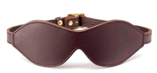 Coco de Mer Brown Leather Blindfold - Fancy Dress Ups