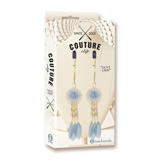 Sensual Sophistication - Adjustable Feathered Nipple Clamps - Nipple and Clit Clamps