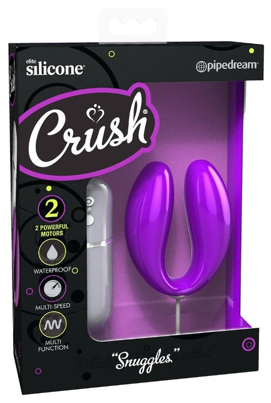 Pipedream Crush Snuggles Remote Control Couples Vibrator - Clit Ticklers and Pulsators
