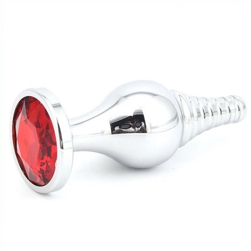 Cusp Head Butt Plug With Bling - - Steel Sex Toys