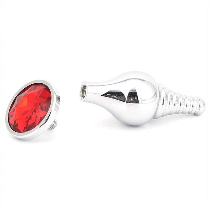 Cusp Head Butt Plug With Bling - - Steel Sex Toys