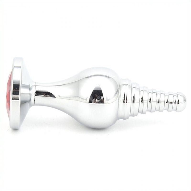 Cusp Head Butt Plug With Bling - - Steel Sex Toys