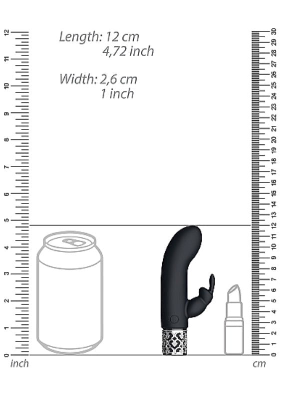 Dazzling Rechargeable Silicone Bullet Black - Rabbit Vibrators
