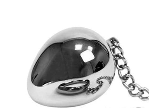 Donut Steel Cock Ring With Anal Egg - Spreaders and Hangers
