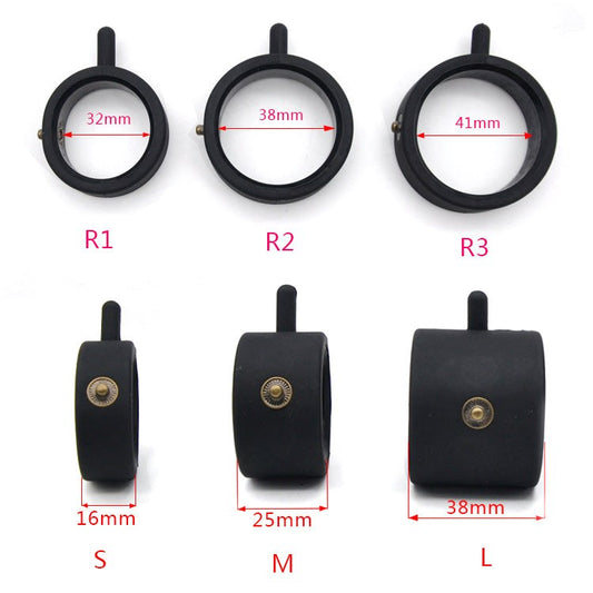 Double Silicone Electric Shock Cock & Ball Ring - Electro Sex