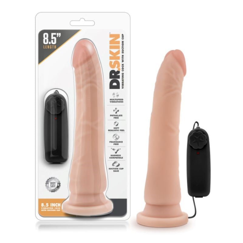 Dr. Skin 8.5 Inch Vibrating Realistic Cock - - Realistic Dildos