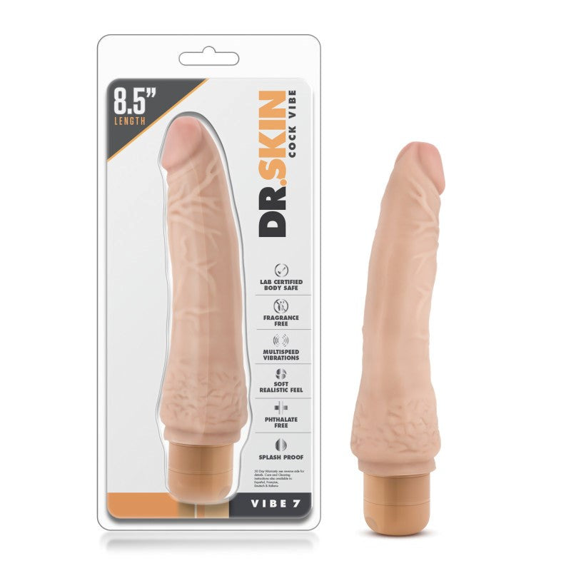 Dr. Skin Vibe 7 - Waterproof Vibrating Dildo for Intense Pleasure - Vibrating Dildos