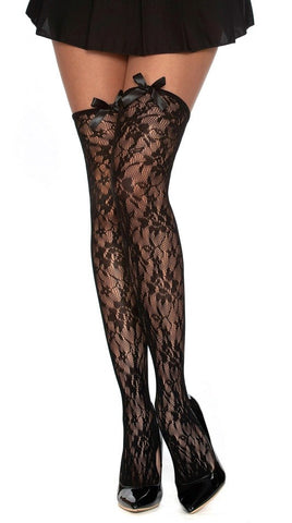 Dreamgirl Opaque Fence-Net Pantyhose - Hosiery