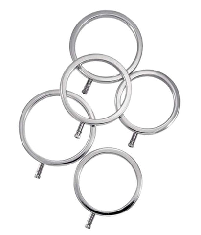 ElectraStim Electro Metal Cock Rings Set of 5 - Electro Sex