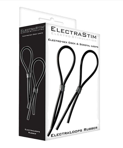 ElectraStim Rubber Adjustable Cock and Scrotal Loops - Electro Sex