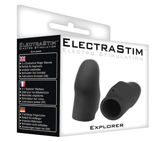 ElectraStim Silicone Noir Explorer Finger Sleeves - Electro Sex