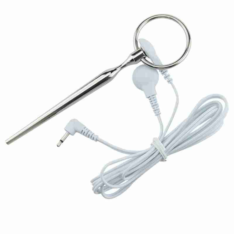 Electric Shock Tapered Elephant Dart Penis Plug with Tube - - Electro Sex