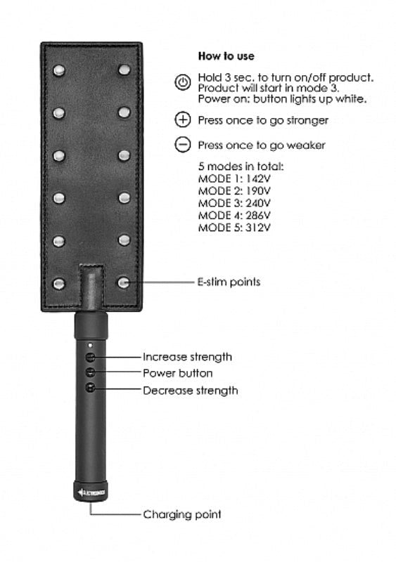 Electroshock E-Stim Paddle - - Electro Sex