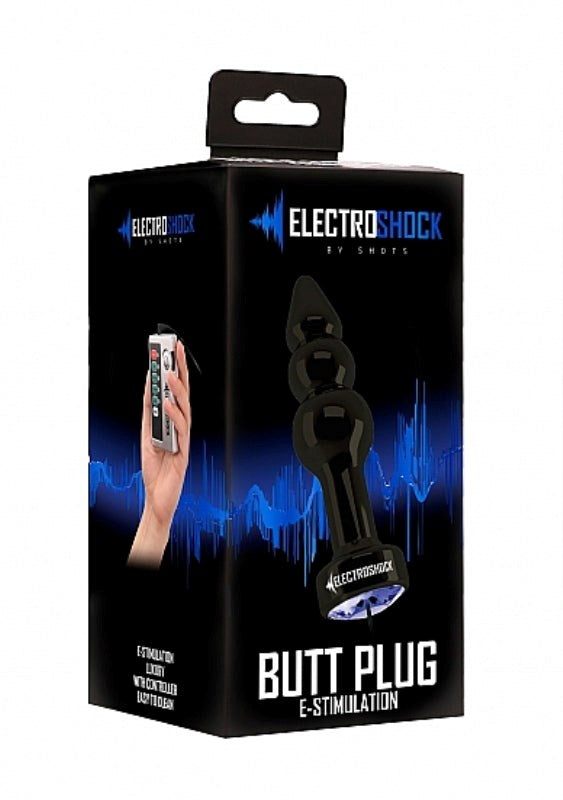 Electroshock Ribbed Butt Plug - - Luxury Sex Toys