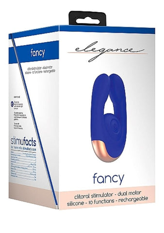 Elegance Dual Motor Clitoral Stimulator Fancy Blue - Personal Massagers