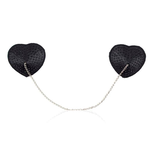 Encrusted Heart Shaped Nipple Pasties - Fancy Dress Ups