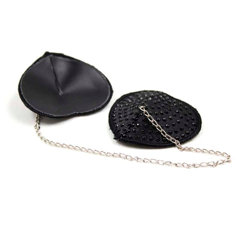 Encrusted Heart Shaped Nipple Pasties - Fancy Dress Ups