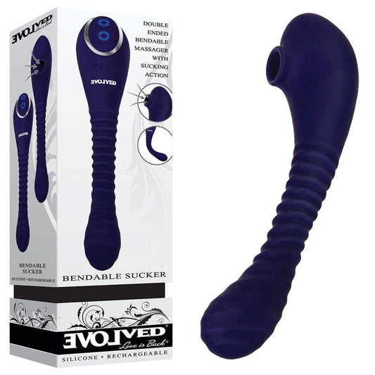Evolved Bendable Sucker - Blue - Clit Ticklers and Pulsators