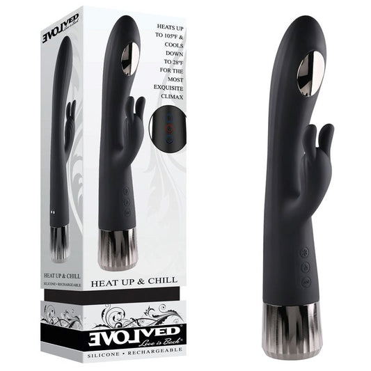 Evolved Heat & Chill Silky Rabbit Vibrator - Dual Stimulation Delight - Rabbit Vibrators