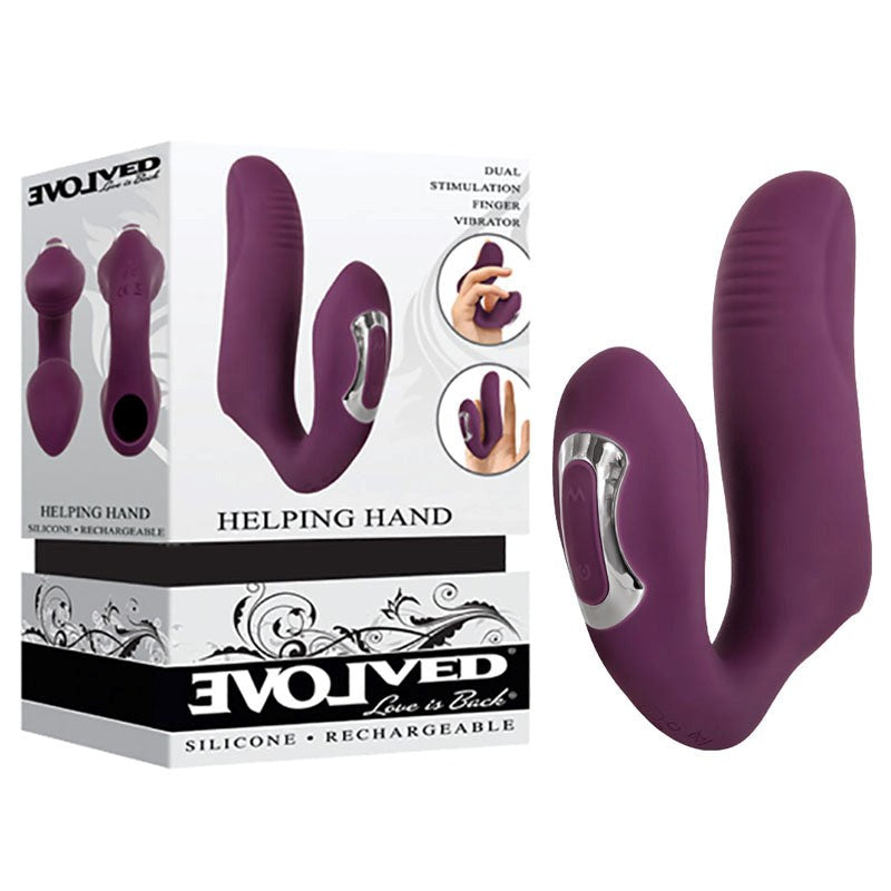 Evolved Helping Hand Dual Finger Stimulator - - Finger and Tongue Vibrators