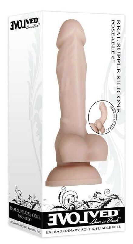 Evolved Real Supple Silicone Poseable 6 inch Dildo - Realistic Dildos