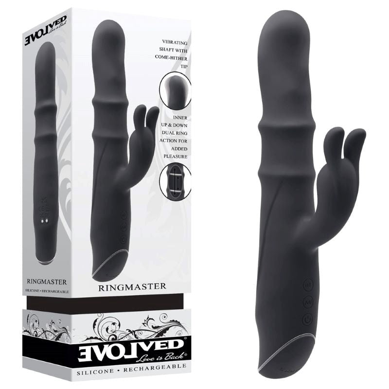 Evolved Ringmaster - Black Edition Delight - - Rabbit Vibrators