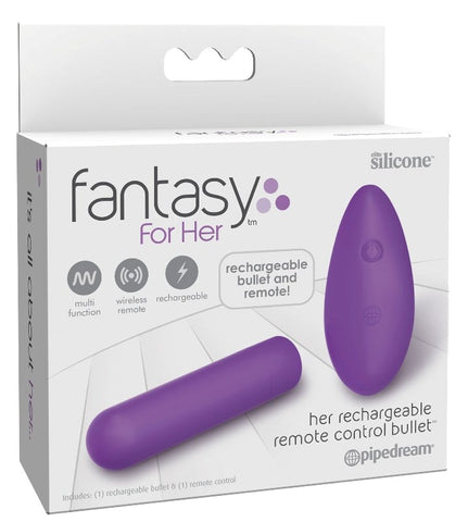 Fantasy for Her Her Rechargeable Remote Control Bullet Vibe - Bullet Vibrators