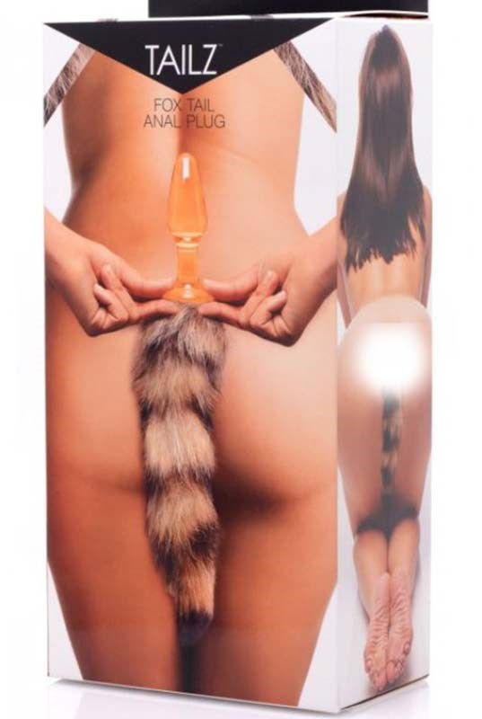 Faux Fox Tail Glass Anal Plug - - Glass Sex Toys